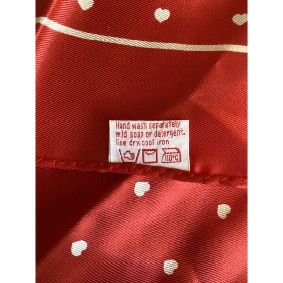 Red Love Scarf by Hallmark Made in Japan 26"x 26" Valentine - Picture 4 of 5